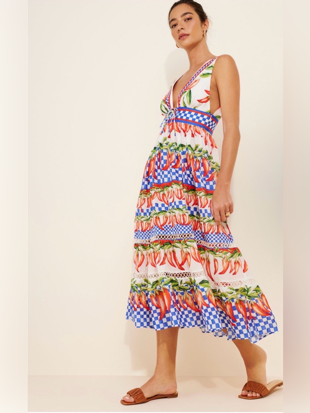 FARM Rio Picnic Peppers Midi Dress